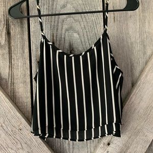 Black and white stripe tank
